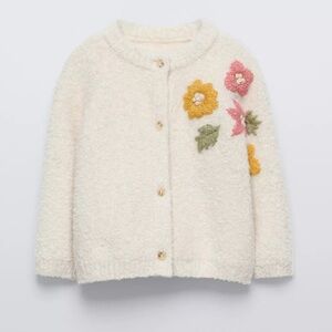 Baby Floral embroidery Knit Cardigan 9-12 months